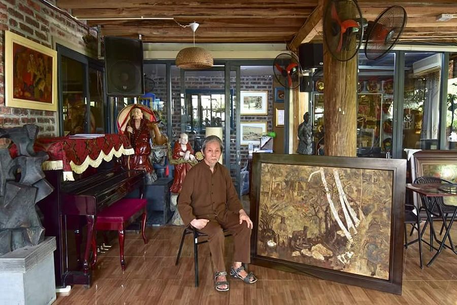 Họa sĩ nhà giáo Nguyễn Văn Chư vẽ tranh là niềm hạnh phúc!!!