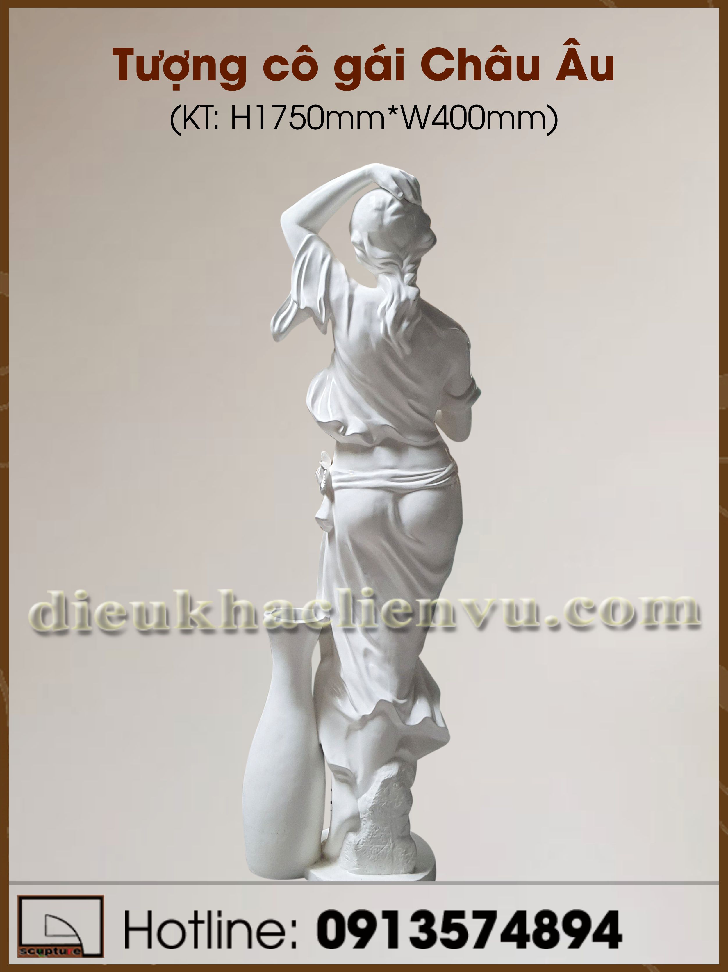 Tượng cô gái Châu Âu composite