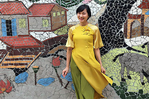 Con đường tranh ghép Làng Liên Mạc