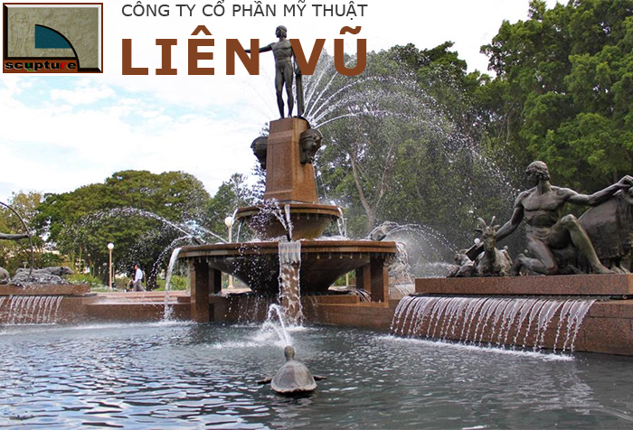 Đài phun nước sân vườn tầng tràn