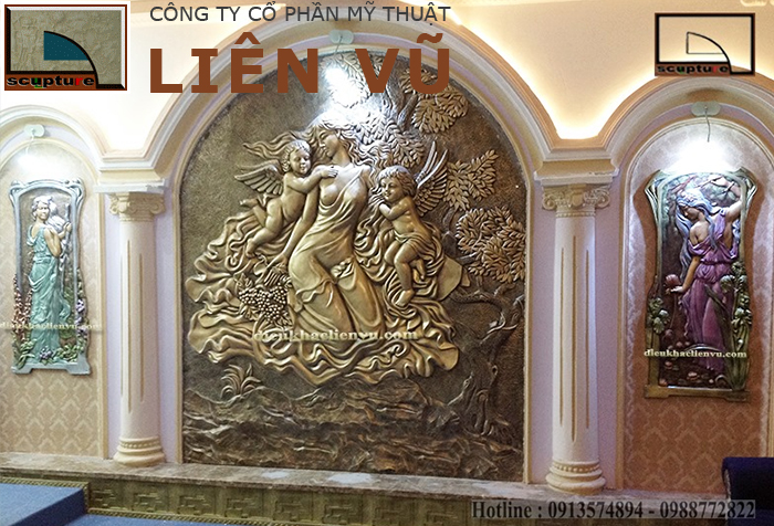 Đắp tranh phù điêu cô gái