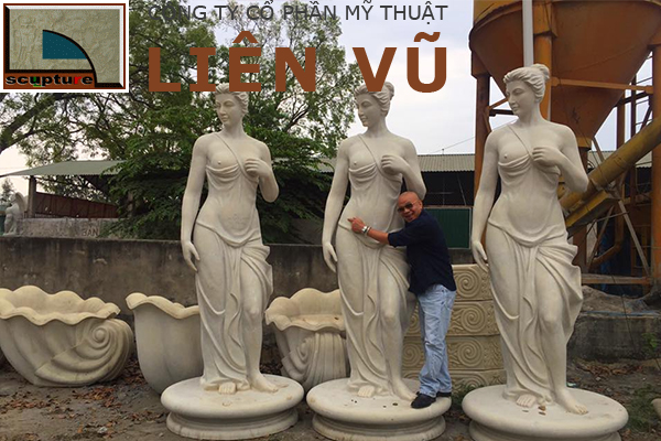 Tượng cô gái điêu khắc nghệ thuật