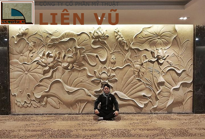 Dự án điêu khắc phù điêu sen khổng lồ