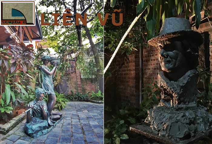 Dự án điêu khắc sân vườn đẹp với tượng