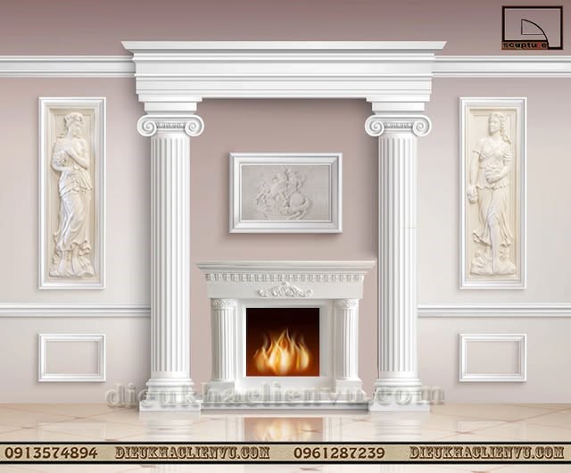 Lò sưởi trang trí phong cách Châu Âu- Điểm nhấn đẳng cấp cho biệt thự và nhà phố sang trọng