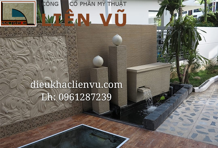 Mẫu đài phun nước sân vườn