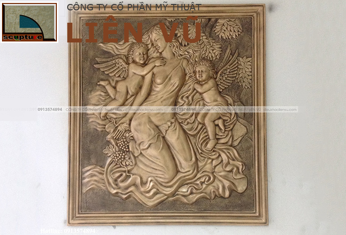 Phù điêu châu Âu thiên thần