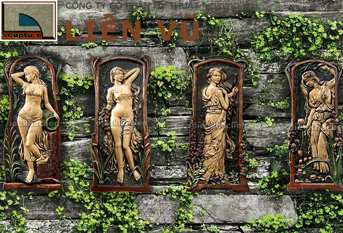 Phù điêu cô gái nghệ thuật