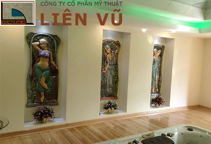 Phù điêu cô gái, phù điêu thiếu nữ đẹp