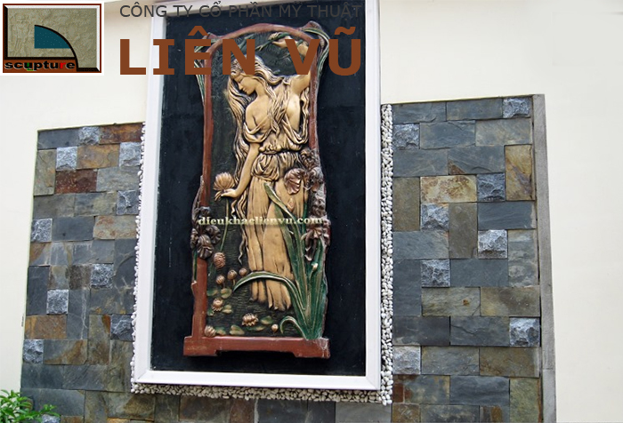 Phù điêu cô gái trang trí