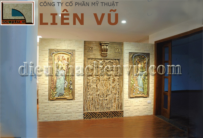 Phù điêu cô gái ứng dụng trang trí nội ngoại thất