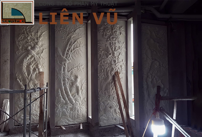 Phù điêu hoa lá- chủ đề phù điêu không bao giờ lỗi mốt