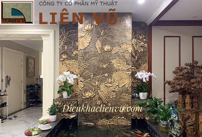 Phù điêu hoa lá giả đồng