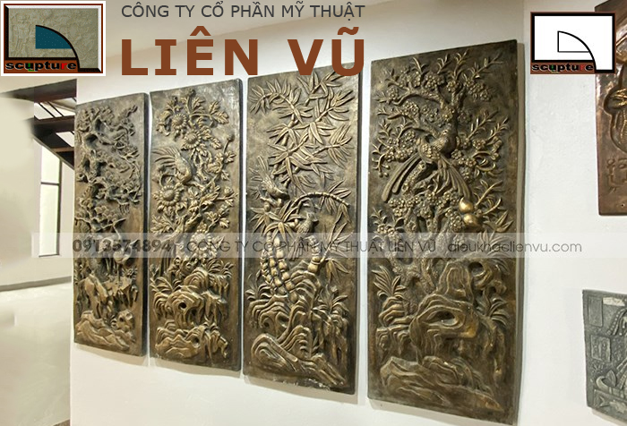 Phù điêu hoa lá nghệ thuật