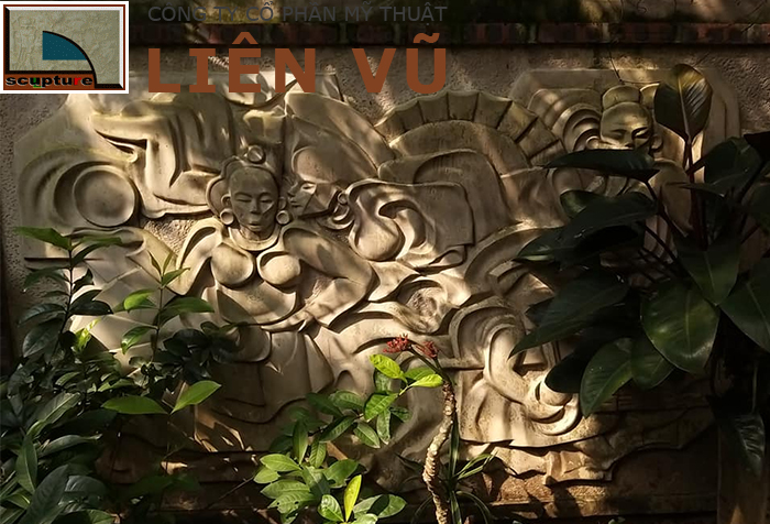 Phù điêu sân vườn đẹp, đơn giản