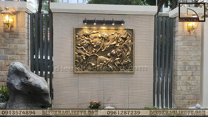 Vẻ đẹp của phù điêu hoa Sen