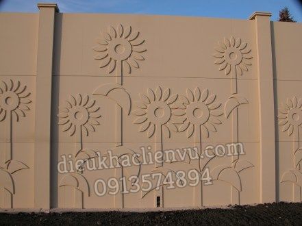 Xu hướng trang trí phù điêu đơn giản và khái quát cao cho tường rào