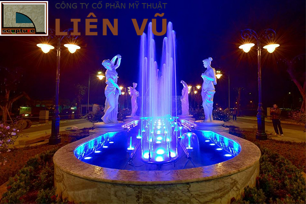 Thi công dự án điêu khắc đài phun nước