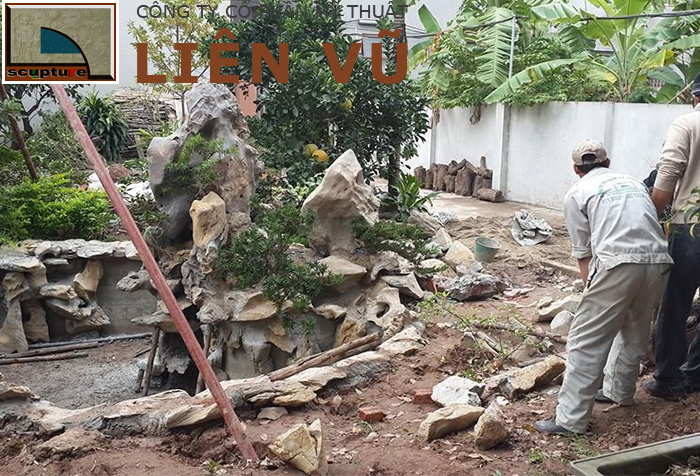Thi công tiểu cảnh sân vườn