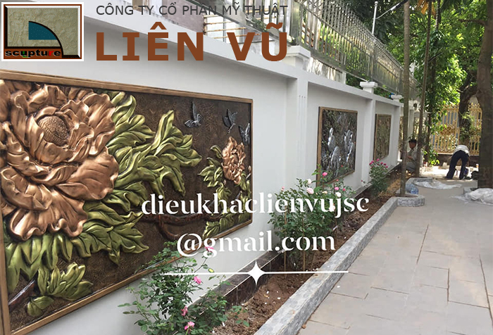 Thi công tranh phù điêu sân vườn đẹp