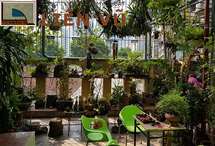 Tiểu cảnh ban công đẹp với cây xanh