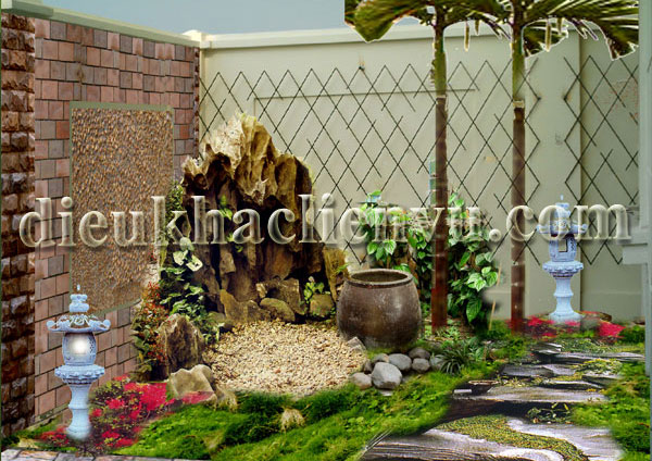 Đèn vườn tăng sinh khí cho tiểu cảnh sân vườn