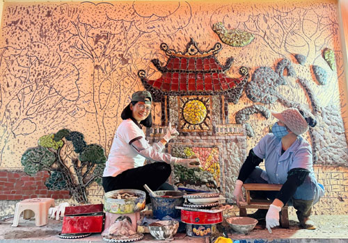 Bức tranh Văn Miếu chào mừng ngày Nhà Giáo Việt Nam