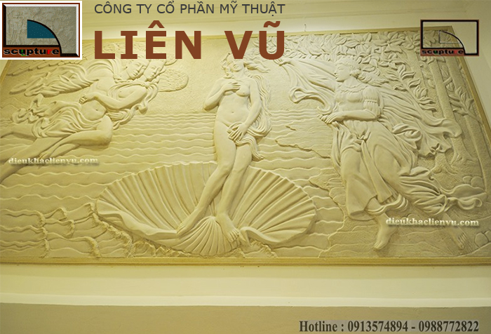 Tranh phù điêu châu Âu trang trí gắn tường