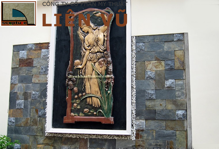 Tranh phù điêu cô gái treo tường