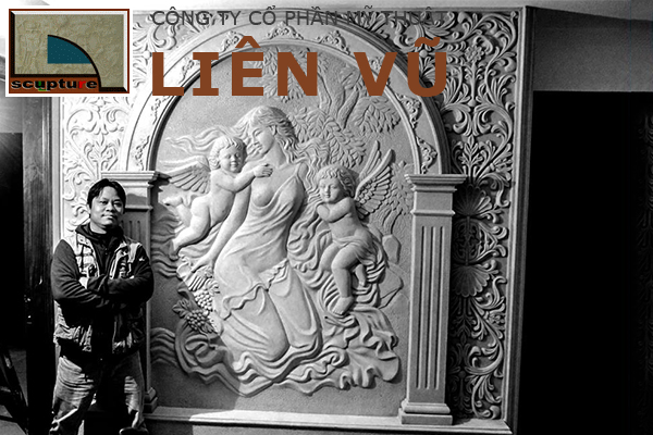 Tranh phù điêu cô gái