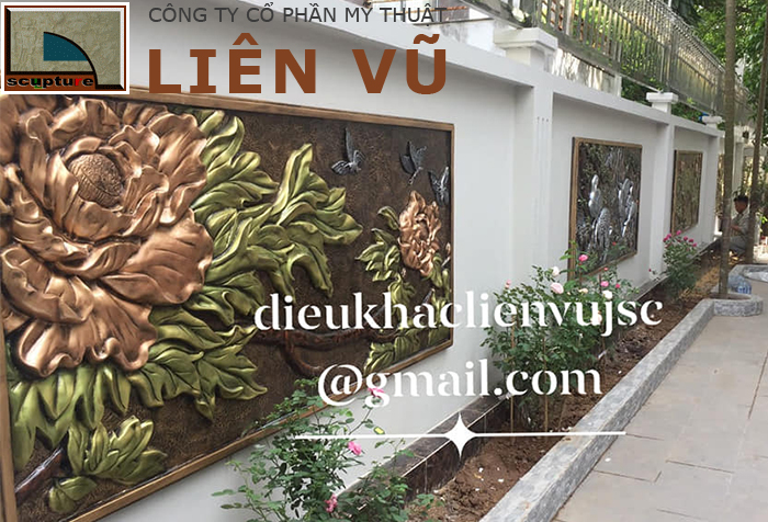 Tranh phù điêu sân vườn trang trí tường vườn đẹp