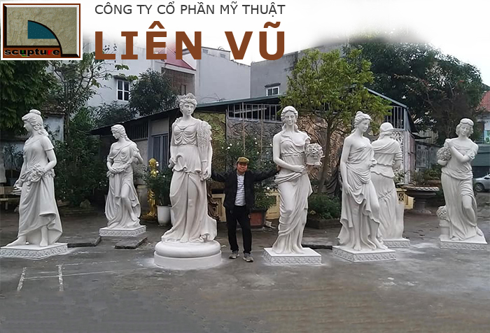 Tượng cô gái bằng composite