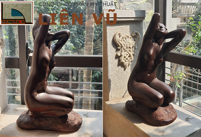 Tượng cô gái châu Âu nghệ thuật