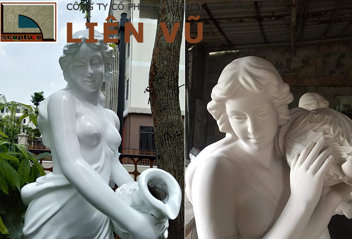 Tượng cô gái đổ nước