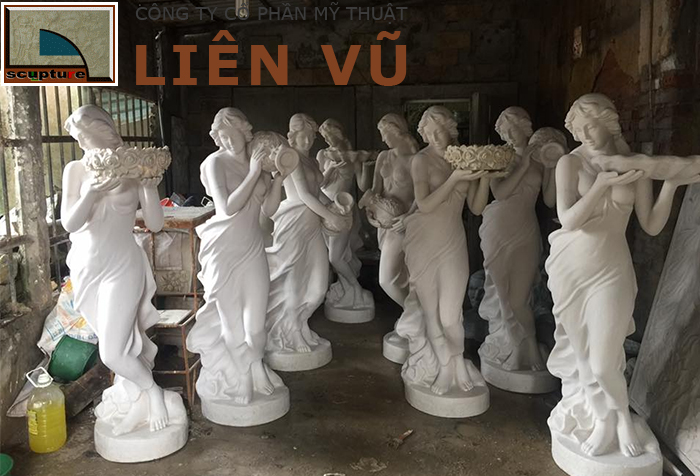 Tượng cô gái đúc bằng composite