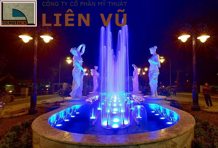 Tượng cô gái trang trí tiểu cảnh