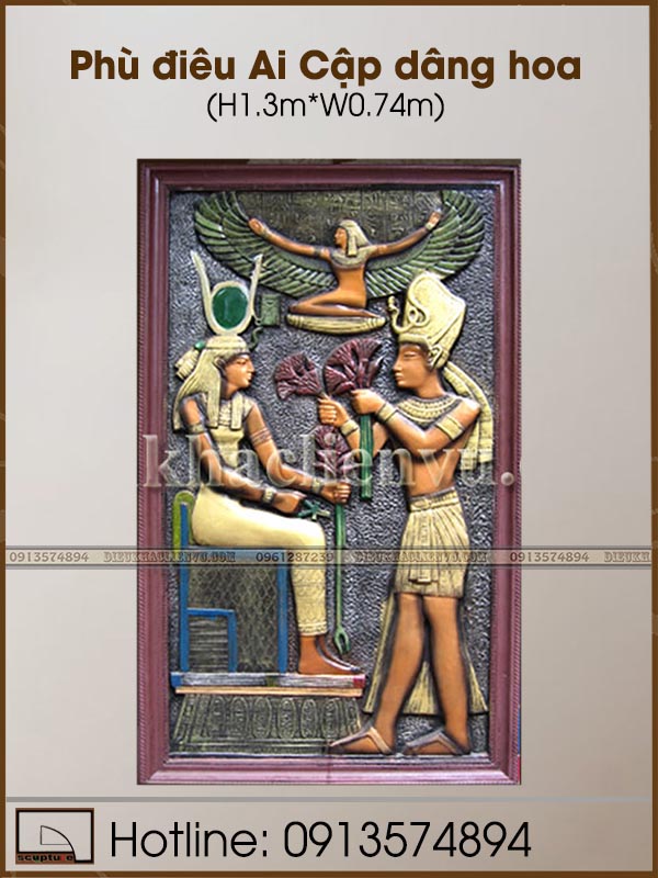 Phù điêu Ai cập dâng hoa