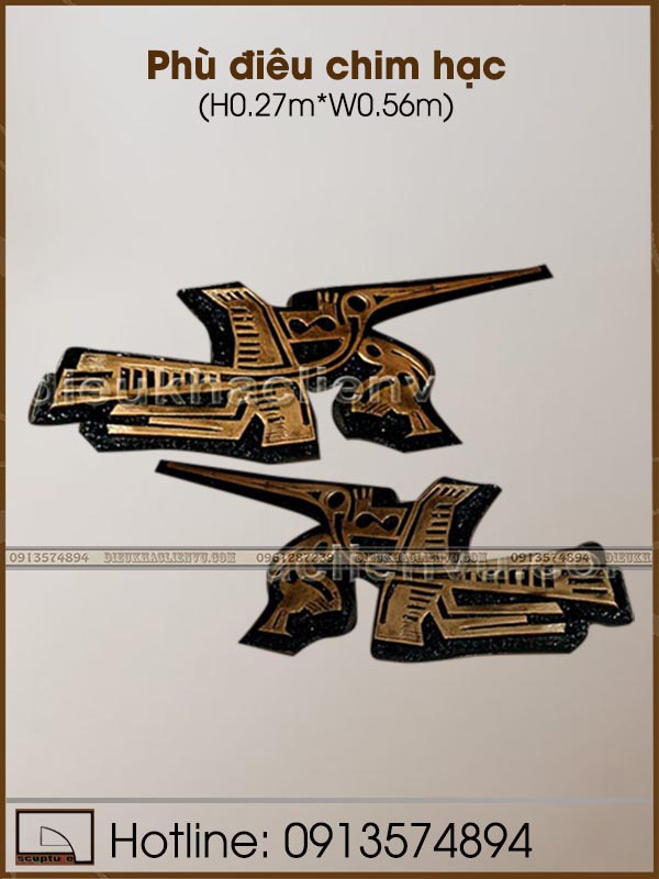 Phù điêu chim hạc