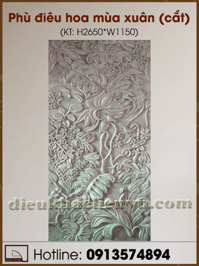 Phù điêu hoa mùa xuân (cắt)