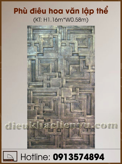 Phù điêu hoa văn lập thể