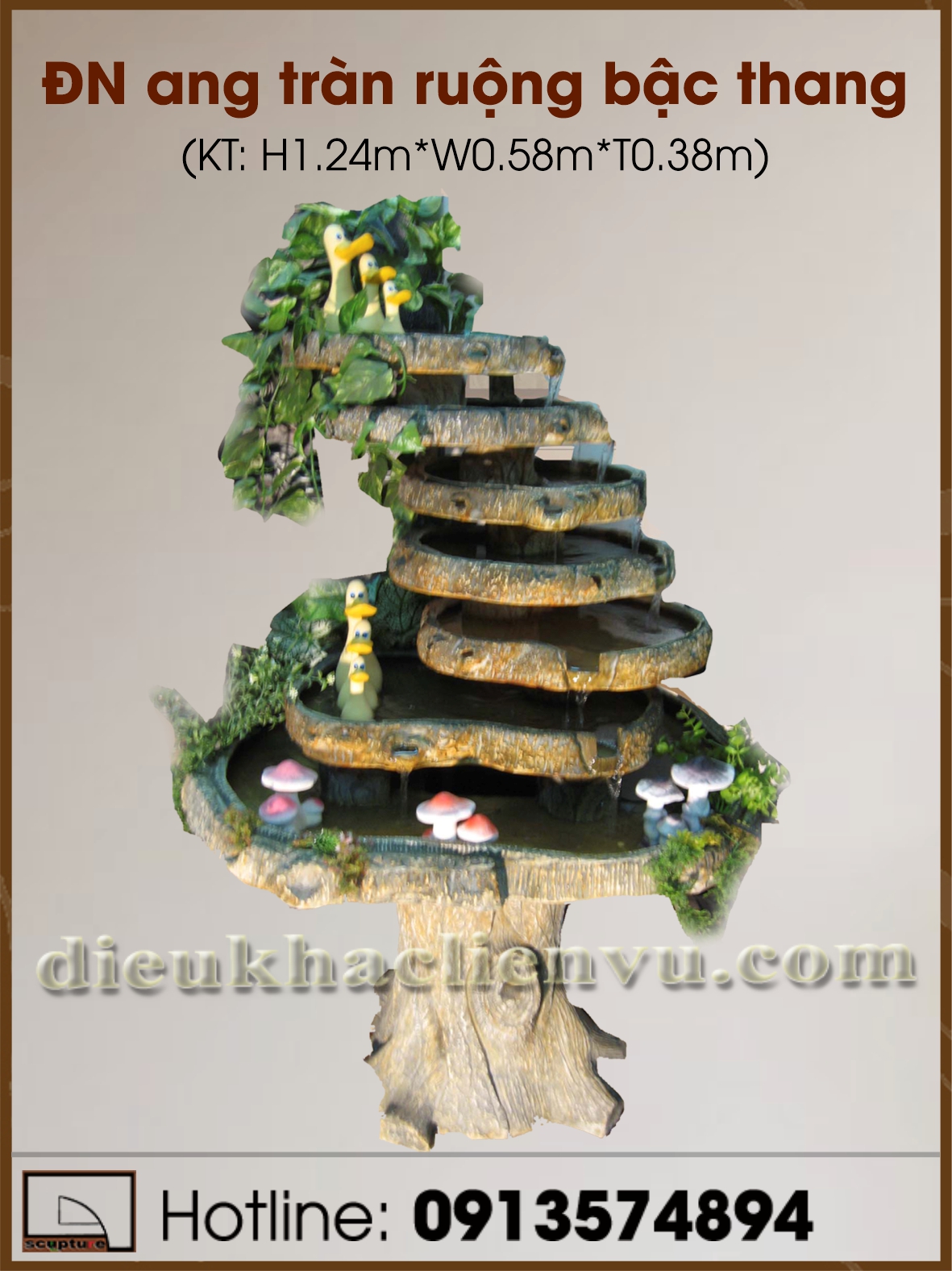 Đài nước ang tràn ruộng bậc thang