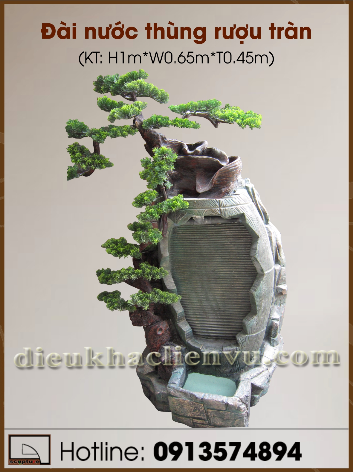 Đài nước thùng rượu tràn