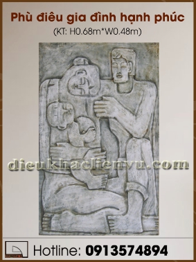 Phù điêu gia đình hạnh phúc