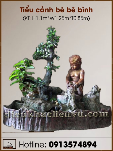 Tiểu cảnh bé bê bình