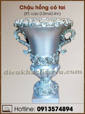 Chậu hồng có tai