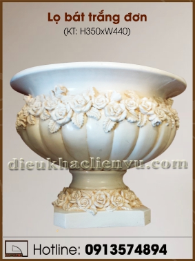 Lọ trắng bát đơn