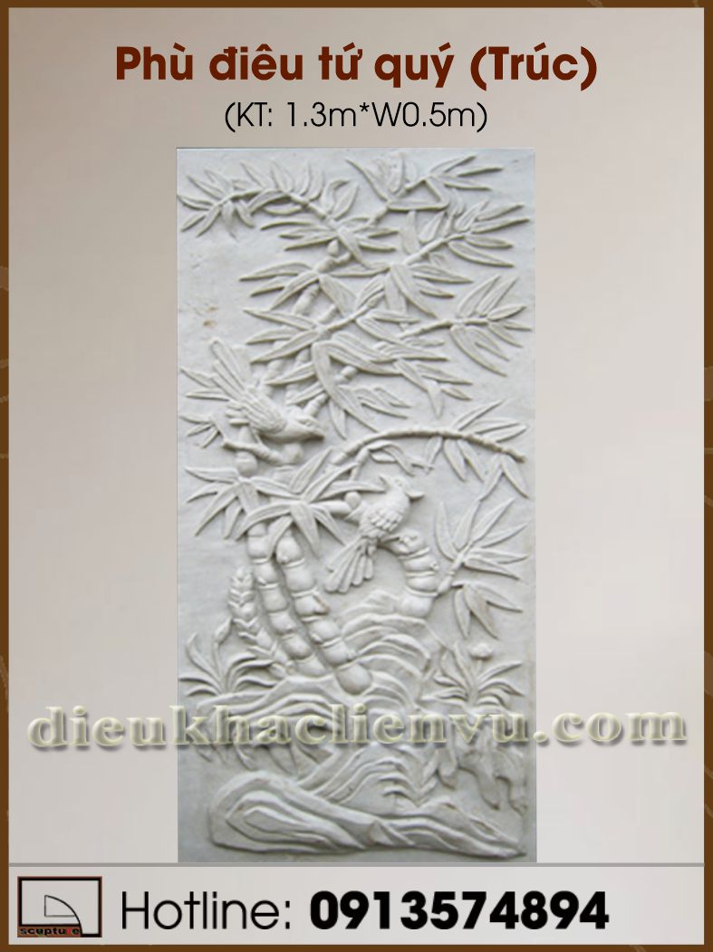 Phù điêu tứ quý (Trúc)