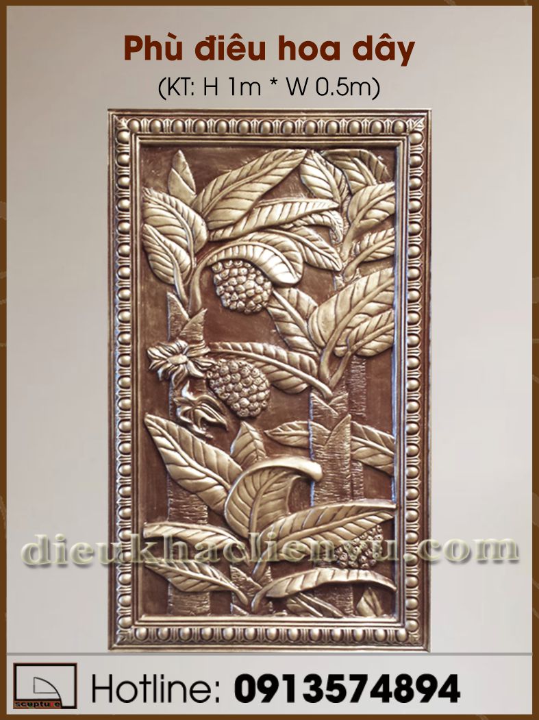 Phù điêu hoa dây