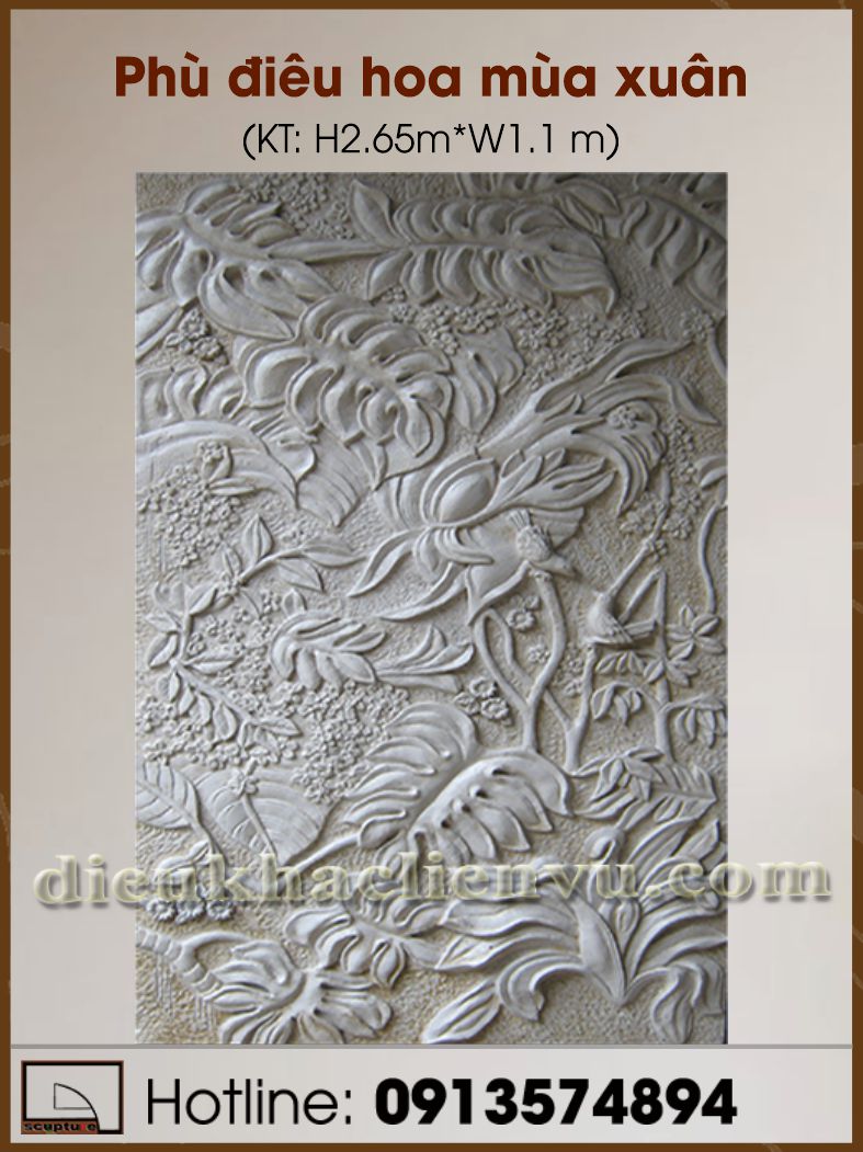 Phù điêu Hoa Mùa Xuân