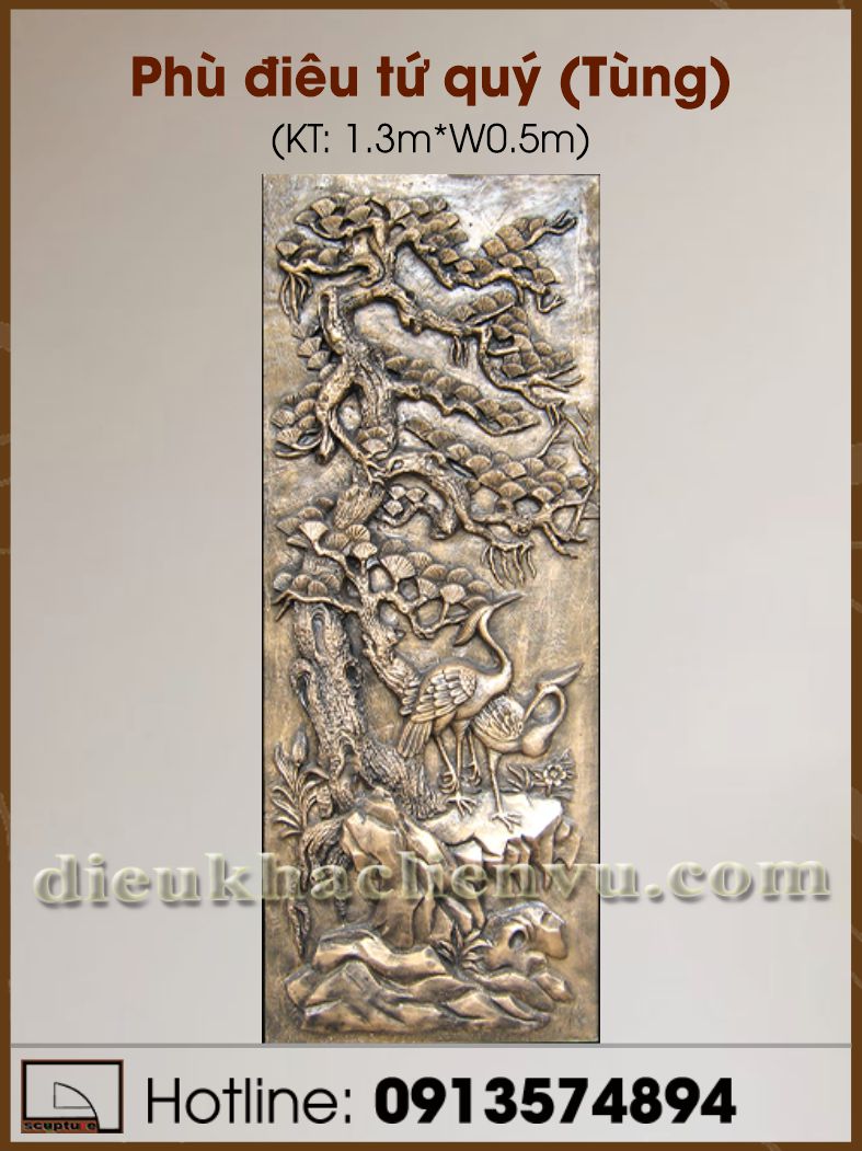 Phù điêu tứ quý (Tùng)